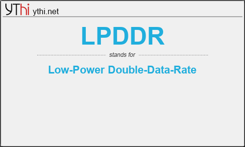 What does LPDDR mean? What is the full form of LPDDR?