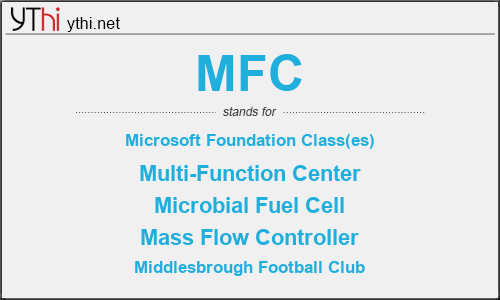 What does MFC mean? What is the full form of MFC?