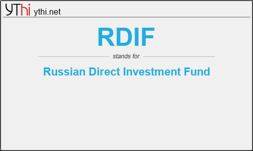 What does RDIF mean? What is the full form of RDIF?