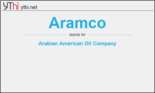 Meaning aramco What Does