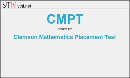 What does CMPT mean? What is the full form of CMPT?