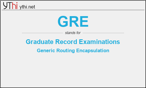 What does GRE mean? What is the full form of GRE?