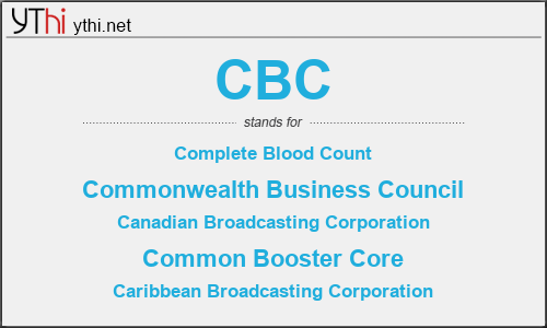 What does CBC mean? What is the full form of CBC?