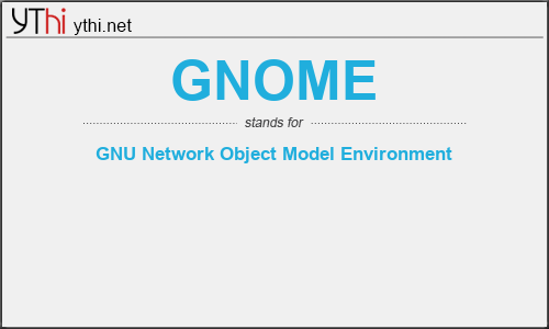 What does GNOME mean? What is the full form of GNOME?