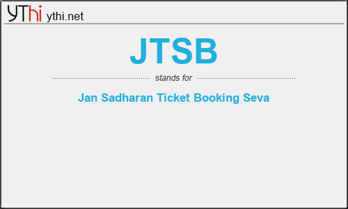 What does JTSB mean? What is the full form of JTSB?