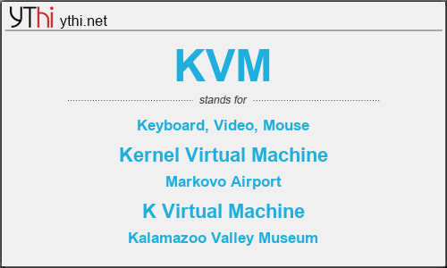 What does KVM mean? What is the full form of KVM?