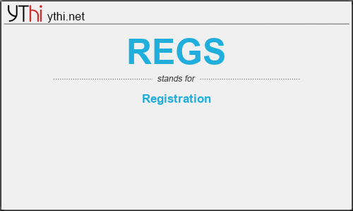 What does REGS mean? What is the full form of REGS?