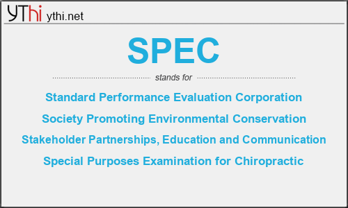 What does SPEC mean? What is the full form of SPEC?