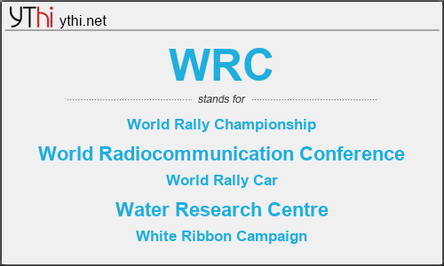 What does WRC mean? What is the full form of WRC?