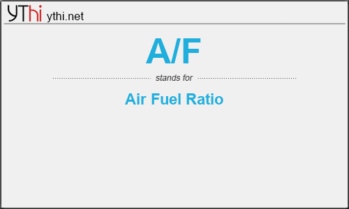 What does A/F mean? What is the full form of A/F?