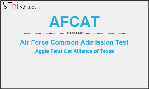 What does AFCAT mean? What is the full form of AFCAT?