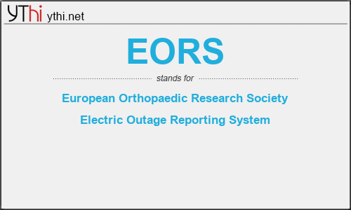 What does EORS mean? What is the full form of EORS?