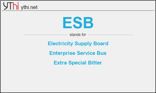 What does ESB mean? What is the full form of ESB?