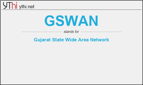 What does GSWAN mean? What is the full form of GSWAN?