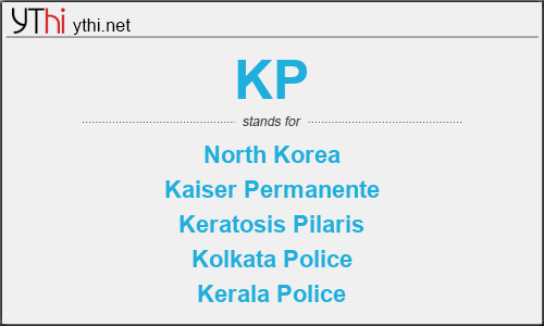 What does KP mean? What is the full form of KP?