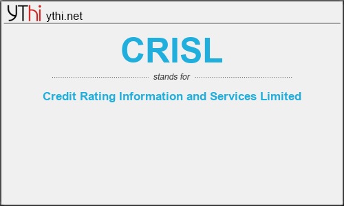 What does CRISL mean? What is the full form of CRISL?