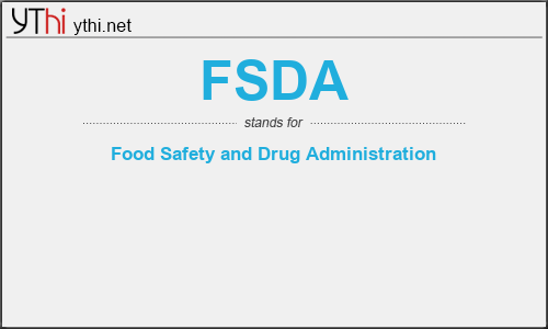 What does FSDA mean? What is the full form of FSDA?