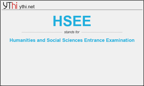 What does HSEE mean? What is the full form of HSEE?