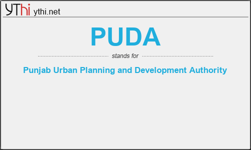 What does PUDA mean? What is the full form of PUDA?