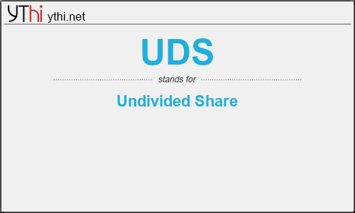 What does UDS mean? What is the full form of UDS?