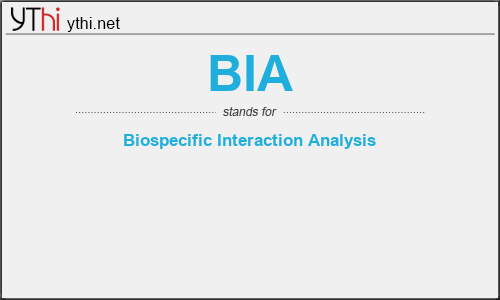 What does BIA mean? What is the full form of BIA?