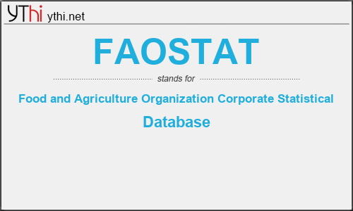 What does FAOSTAT mean? What is the full form of FAOSTAT?