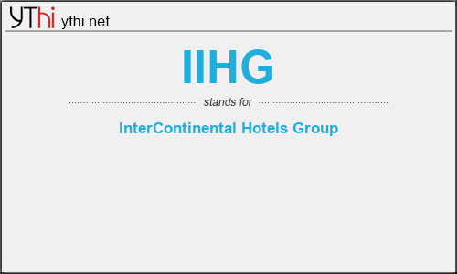 What does IIHG mean? What is the full form of IIHG?