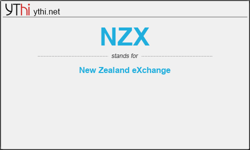 What does NZX mean? What is the full form of NZX?