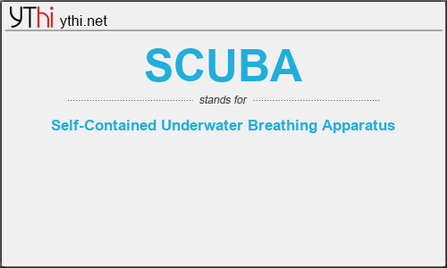 What does SCUBA mean? What is the full form of SCUBA?