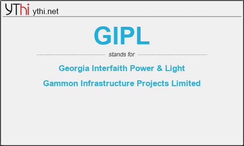 What does GIPL mean? What is the full form of GIPL?