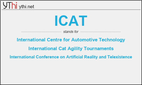 What does ICAT mean? What is the full form of ICAT?
