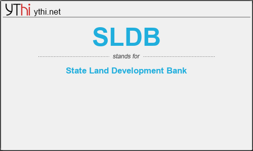 What does SLDB mean? What is the full form of SLDB?