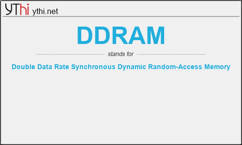 What does DDRAM mean? What is the full form of DDRAM?