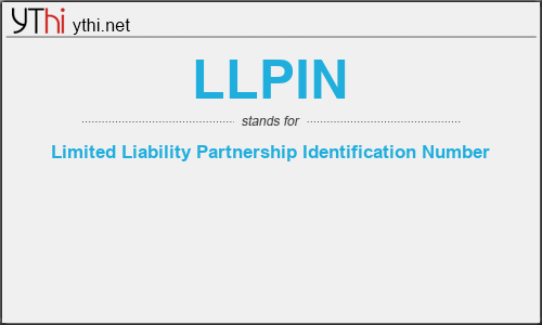 What does LLPIN mean? What is the full form of LLPIN?