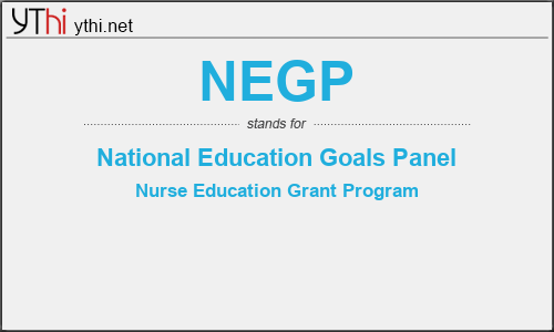 What does NEGP mean? What is the full form of NEGP?