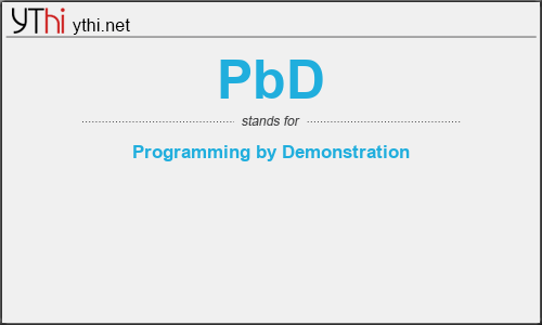 What does PBD mean? What is the full form of PBD?