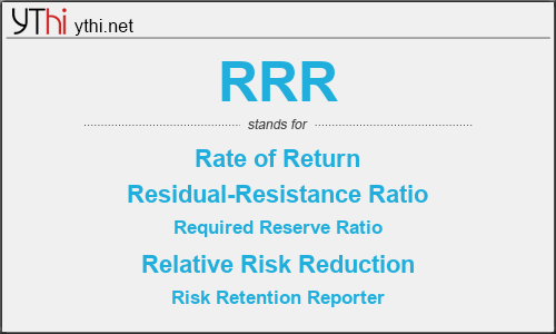 What does RRR mean? What is the full form of RRR?