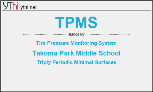 What does TPMS mean? What is the full form of TPMS?