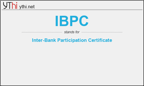 What does IBPC mean? What is the full form of IBPC?