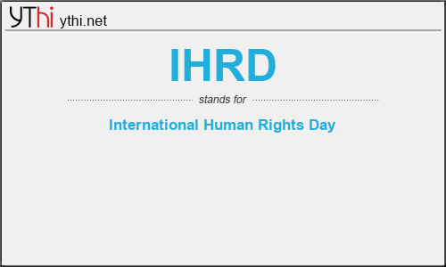 What does IHRD mean? What is the full form of IHRD?