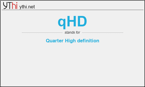 What does QHD mean? What is the full form of QHD?
