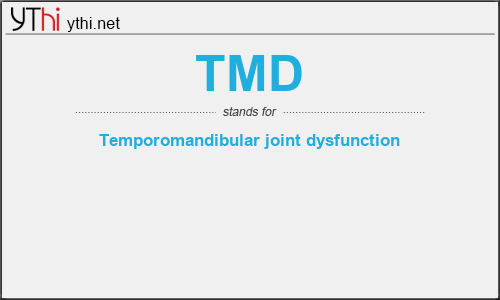 What does TMD mean? What is the full form of TMD?