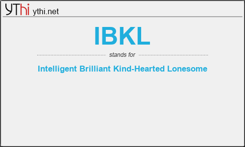 What does IBKL mean? What is the full form of IBKL?