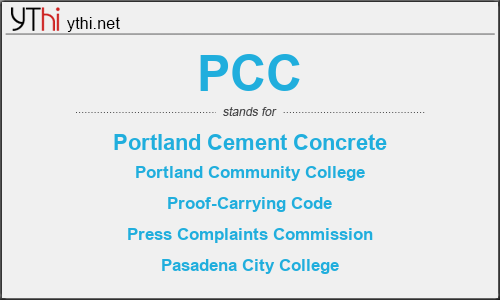 what does p.c.c stand for