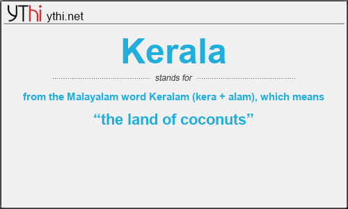 What does KERALA mean? What is the full form of KERALA?