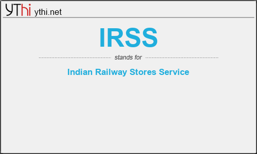 What does IRSS mean? What is the full form of IRSS?