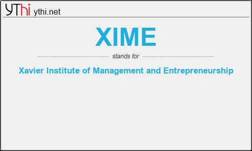 What does XIME mean? What is the full form of XIME?