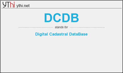 What does DCDB mean? What is the full form of DCDB?