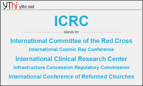 What does ICRC mean? What is the full form of ICRC?