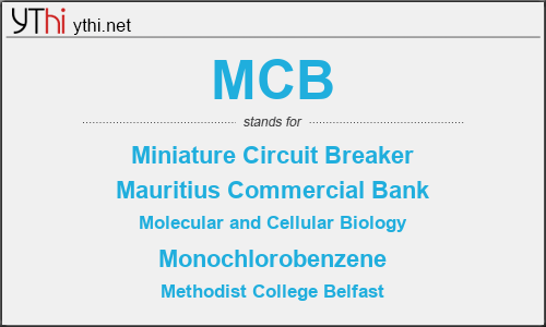 What does MCB mean? What is the full form of MCB?